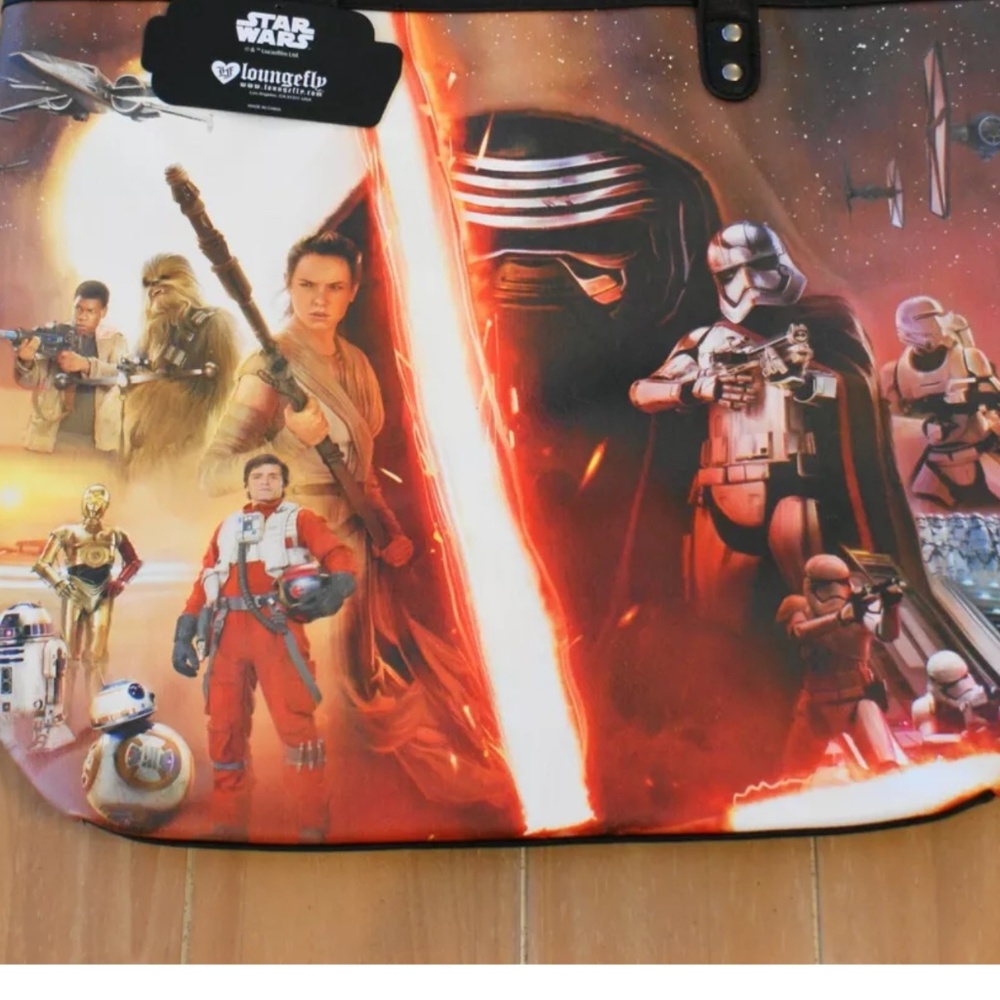 Loungefly Star Wars The Force Awakens Movie Poster Large Tote Bag Unisex new